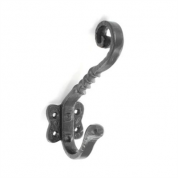 Metal Door Hook Peg Coat Hat Metal Black Powder Coated 100mm